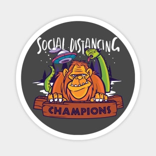 Bigfoot Social Distancing World Champion Magnet